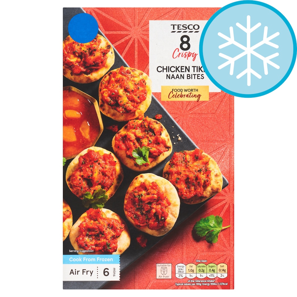 Tesco 8 Chicken Tikka Naans 144g