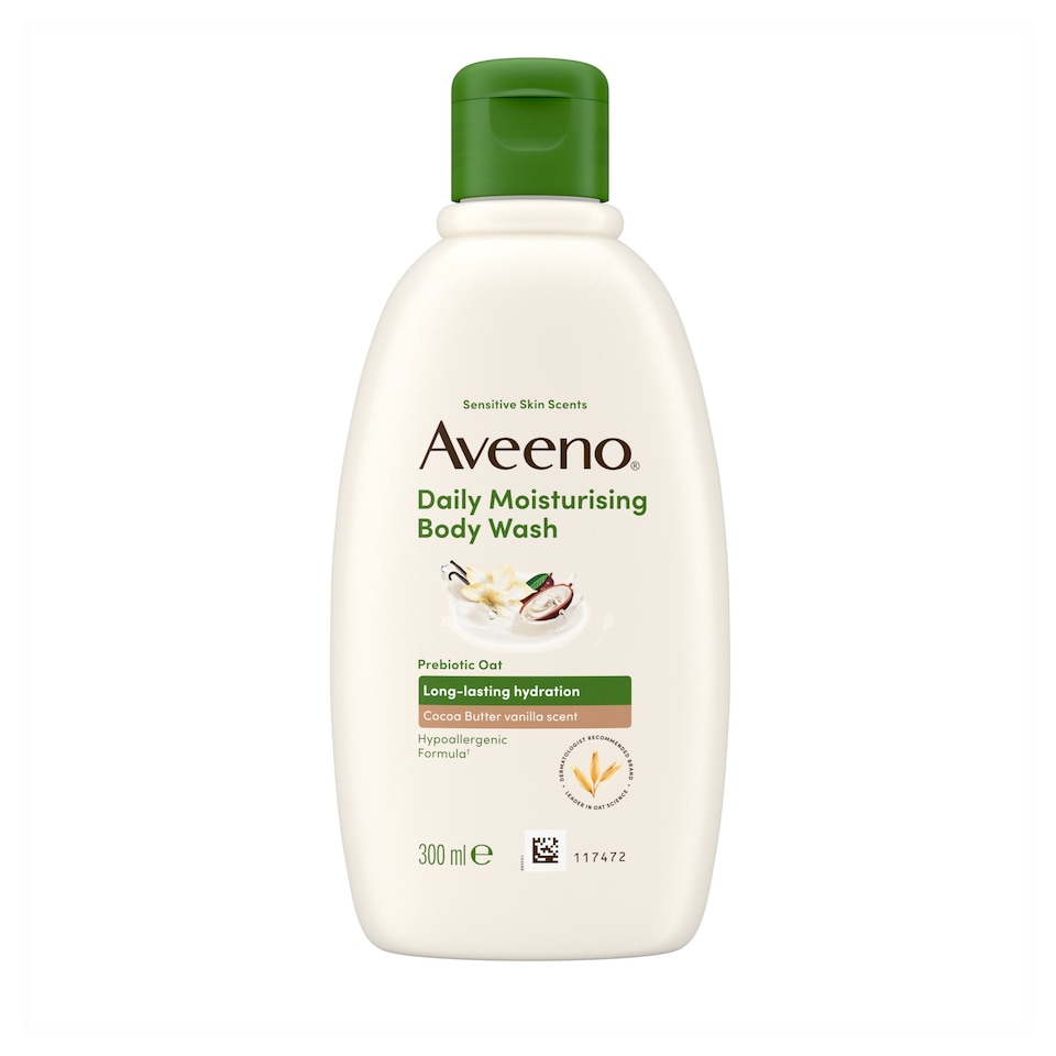 image 1 of Aveeno Daily Moisturising Body Wash Cocoa Butter Vanilla Scent 300ml