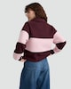 image 3 of F&F Cotton Rich Stripe Print Collared Rugby Sweatshirt in Multi Pink