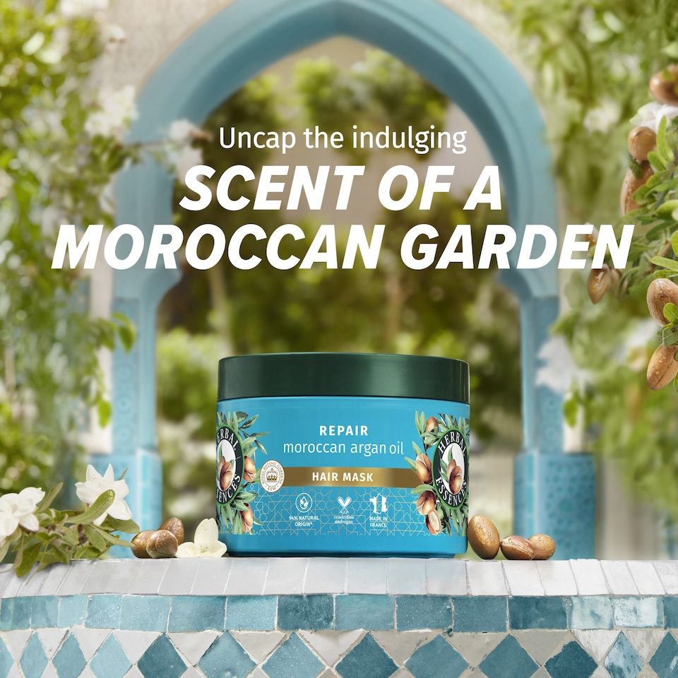 image 1 of Herbal Essences Argan Oil Repair Hair Mask 500ml to Intensely Nourish Damaged Hair