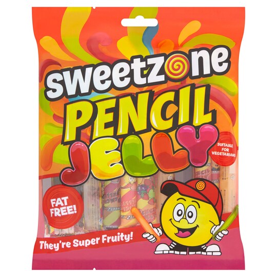 SWEET ZONE HALAL ASSORTED PENCIL JELLIES 400G Tesco Groceries