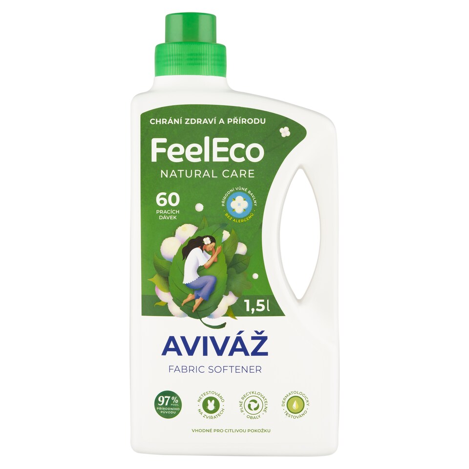 FeelEco Aviváž s vůní bavlny 60 praní 1,5l