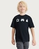 image 2 of F&F Boys Pure Cotton Printed Oversized Fit T-Shirt in Black