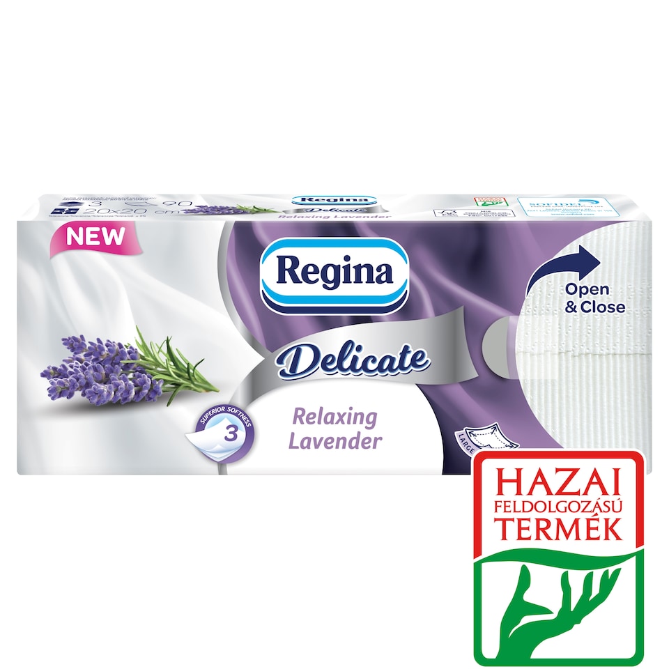 Regina Delicate Relaxing Lavender Handkerchiefs 3 Ply 90 pcs
