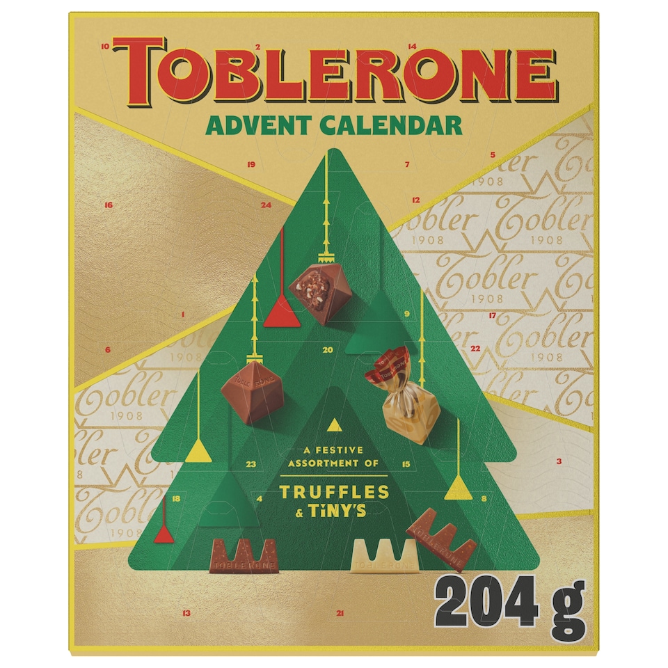 Toblerone Chocolate Xmas Advent Calendar 204g