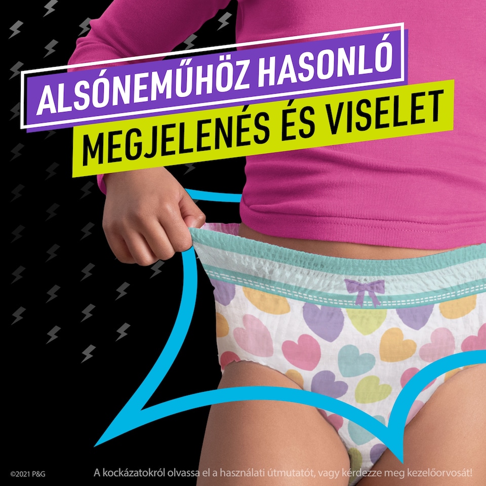 Ninjamas Pyjama Pants Szívecskés, 9 db Pyjama Bugyipelenka, 8 Éves Kor, 27kg-43kg  1. kép