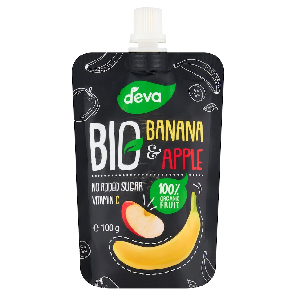 Deva Bio banánové a jablečné pyré 100g