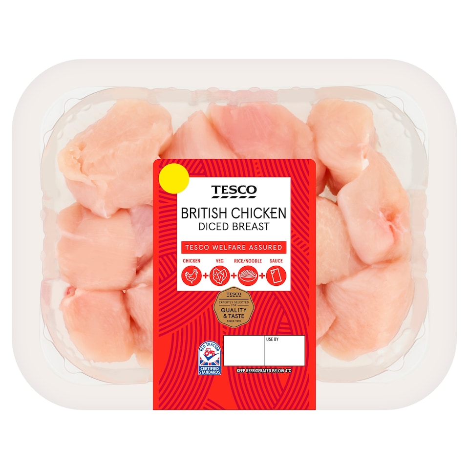 Tesco British Chicken Diced Breast 250g