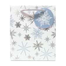 Tesco Snowflake Small Gift Bag