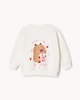image 2 of Capyfun Cotton Rich Capybara Sweatshirt in Cream