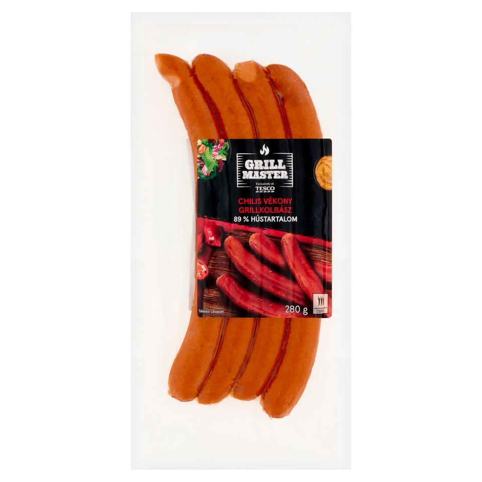 Grill Master chilis vékony grillkolbász 280 g