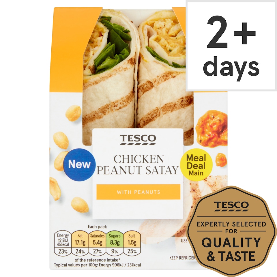 Tesco Chicken Peanut Satay Wrap