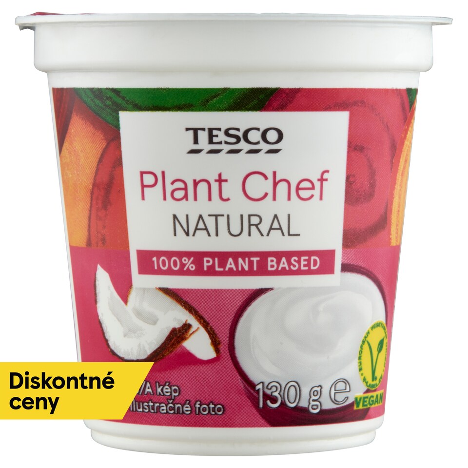 Tesco Plant Chef Natural Coconut Based Dessert with Added Calcium 130 g