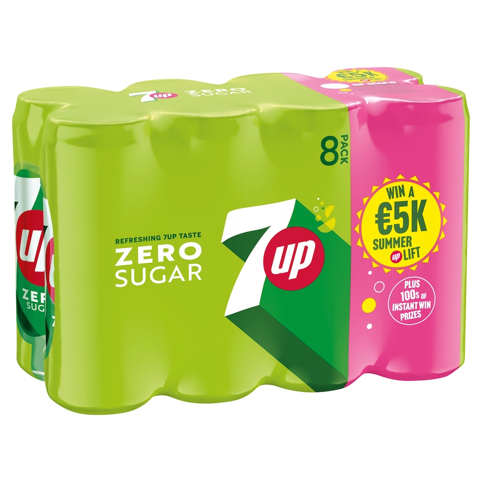 image 1 of 7UP Zero Lemon & Lime Cans 8 x 330ml