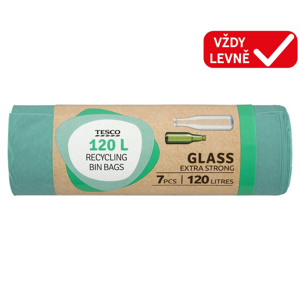 Tesco Recycling Bin Bags 120L 7 pcs
