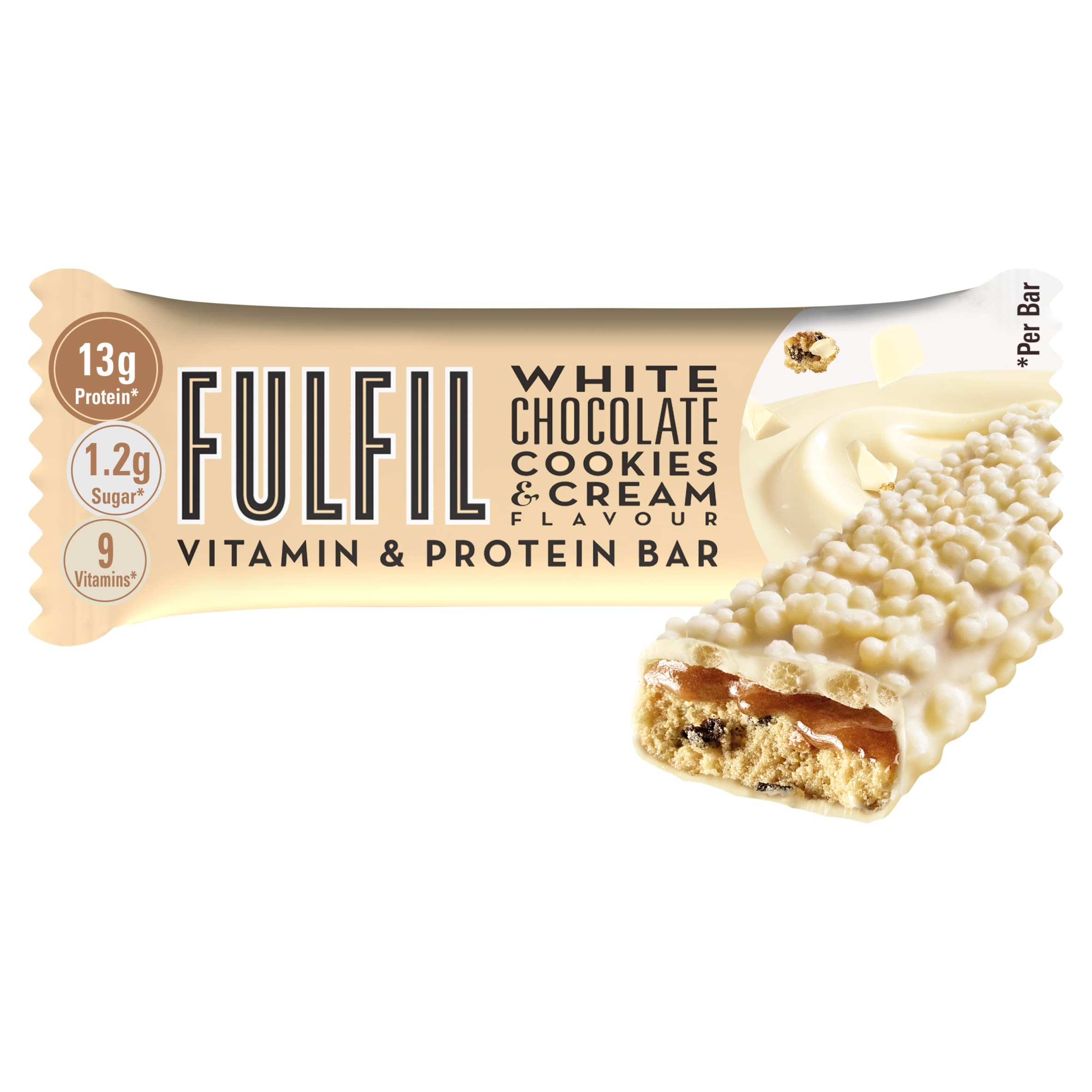 Fulfil White Chocolate Cookies & Cream Vitamin & Protein Bar 40g