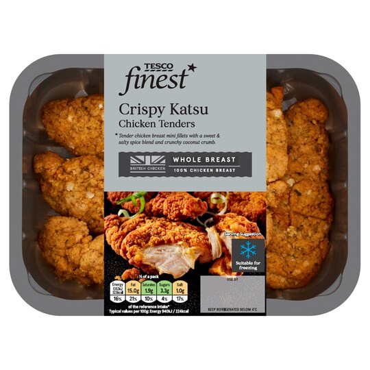 Tesco Finest Crispy Katsu Chicken Tenders 305G Tesco Groceries