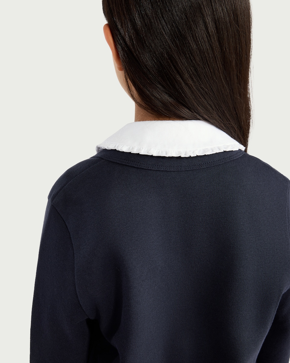 image 1 of F&F School Unisex 2-Pack Cotton Rich Sweat Cardigans in Navy