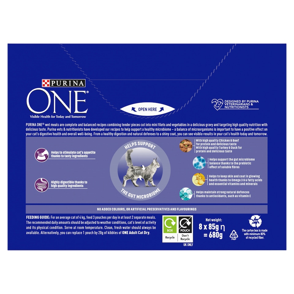 image 1 of Purina One Selective Palate Cat Meals 8X85g