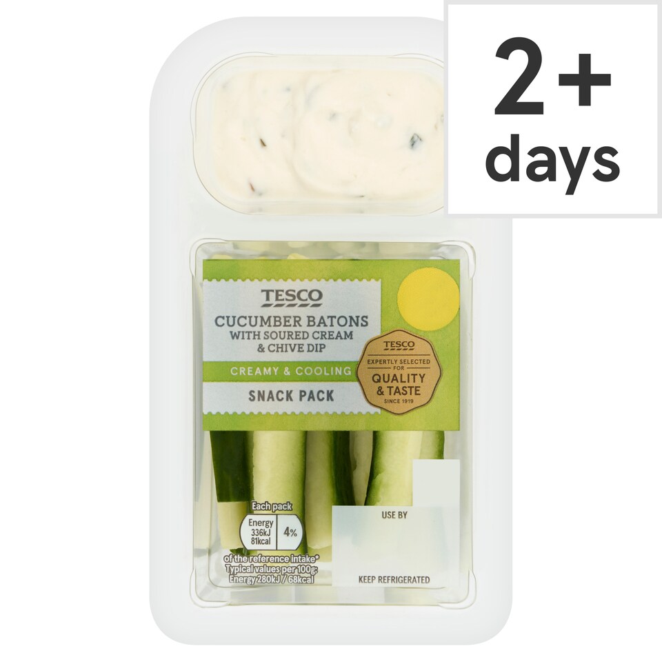 Tesco Cucumber With Soured Cream & Chive Dip 120g 
