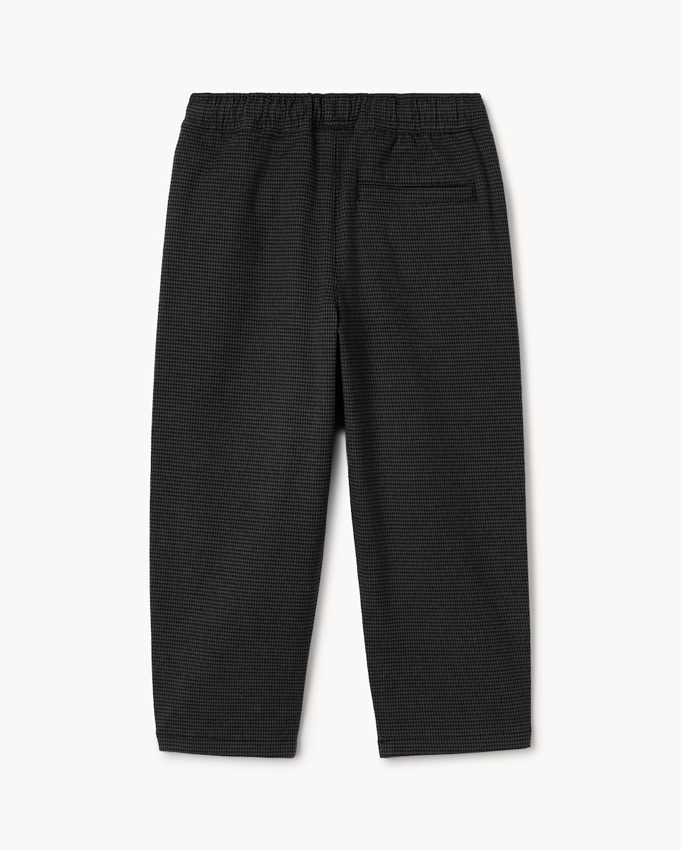 image 1 of F&F Boys Check Drawstring Trousers in Black