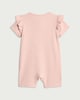 image 2 of F&F Baby Organic Cotton Rich Frill Sleeved Romper in Pink