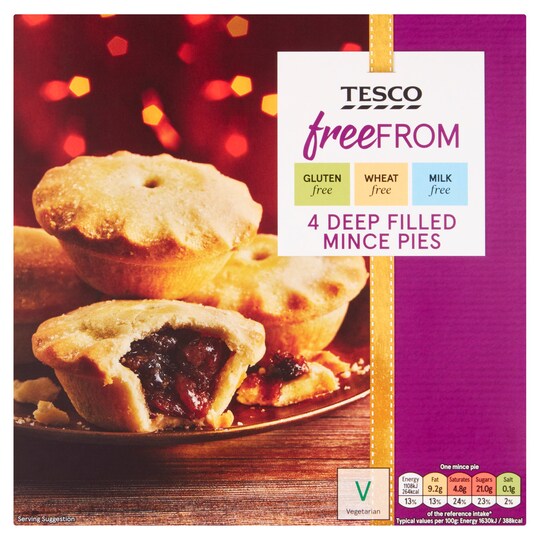 Tesco Free From 4 Deep Filled Mince Pies Tesco Groceries tesco-free-from-4-deep-filled-mince-pies-tesco-groceries
