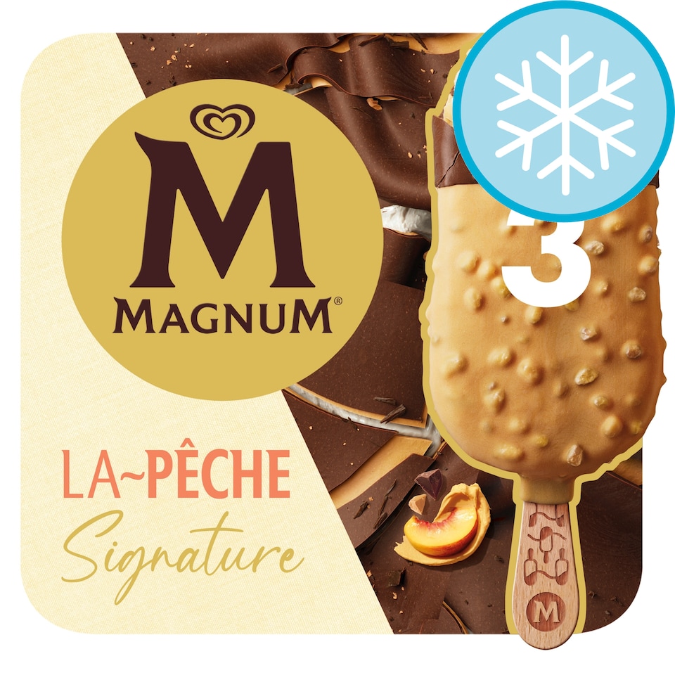image 1 of Magnum Signature Peach Ice Cream Sticks 3 x 90ml