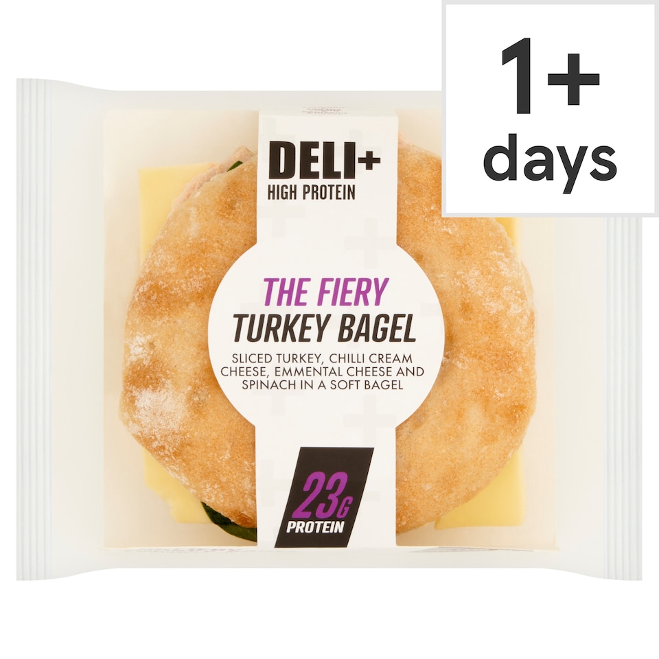 Deli+ The Fiery Turkey Bagel 155g