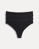image 3 of F&F 3-Pack Bonded Thongs in Black