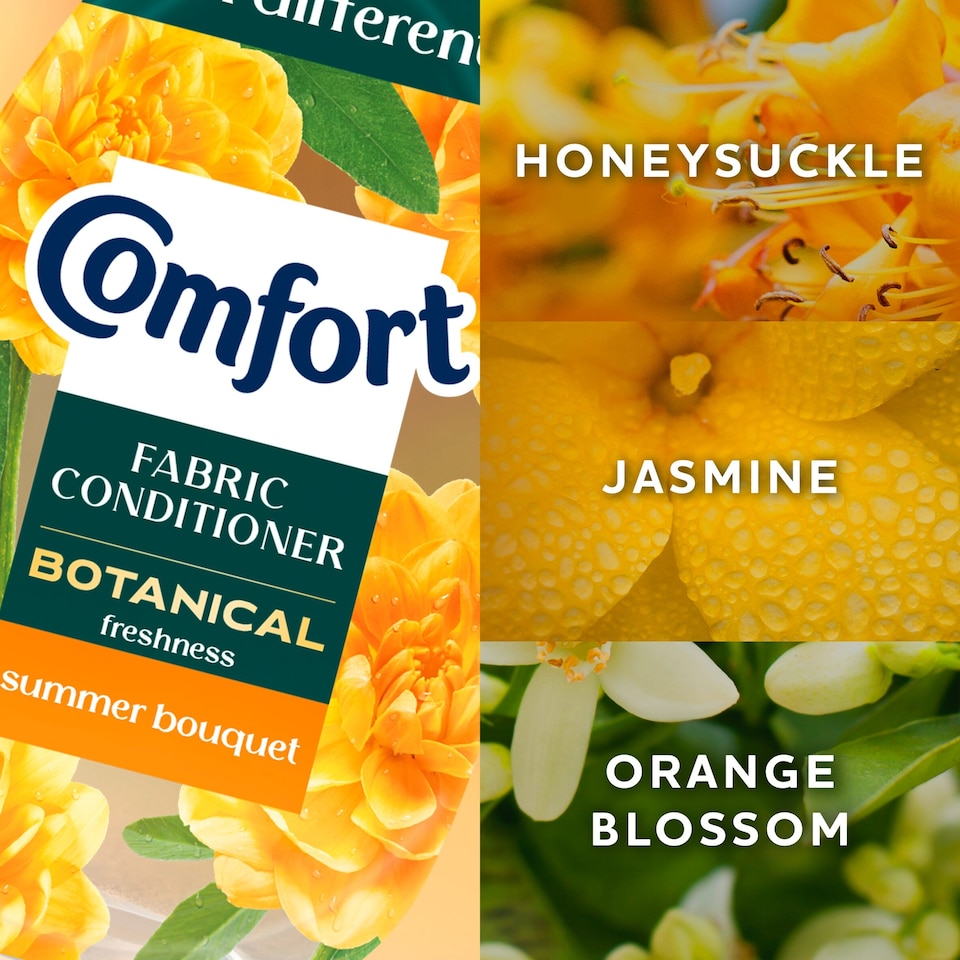 image 1 of Comfort Botanical Summer Bouquet Fabric Conditioner 38 Wash 570ml