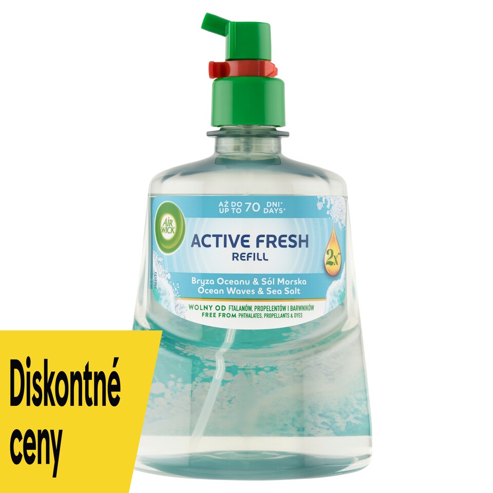 obrázok 1 z Air Wick Active Fresh Náplň na vodnej báze do automatického difuzéra oceán a morská soľ 228 ml