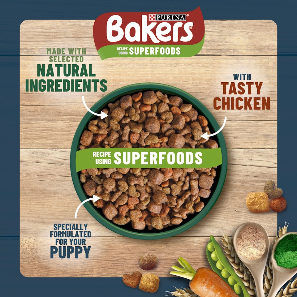image 1 of Bakers Puppy Dog Food Chicken & Vegetable 1.1Kg