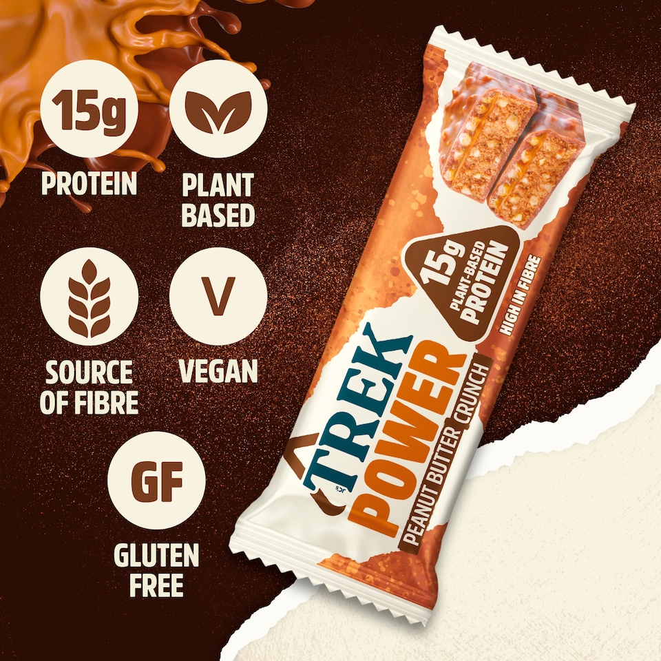image 1 of Trek Power Peanut Butter Crunch Bar 55G