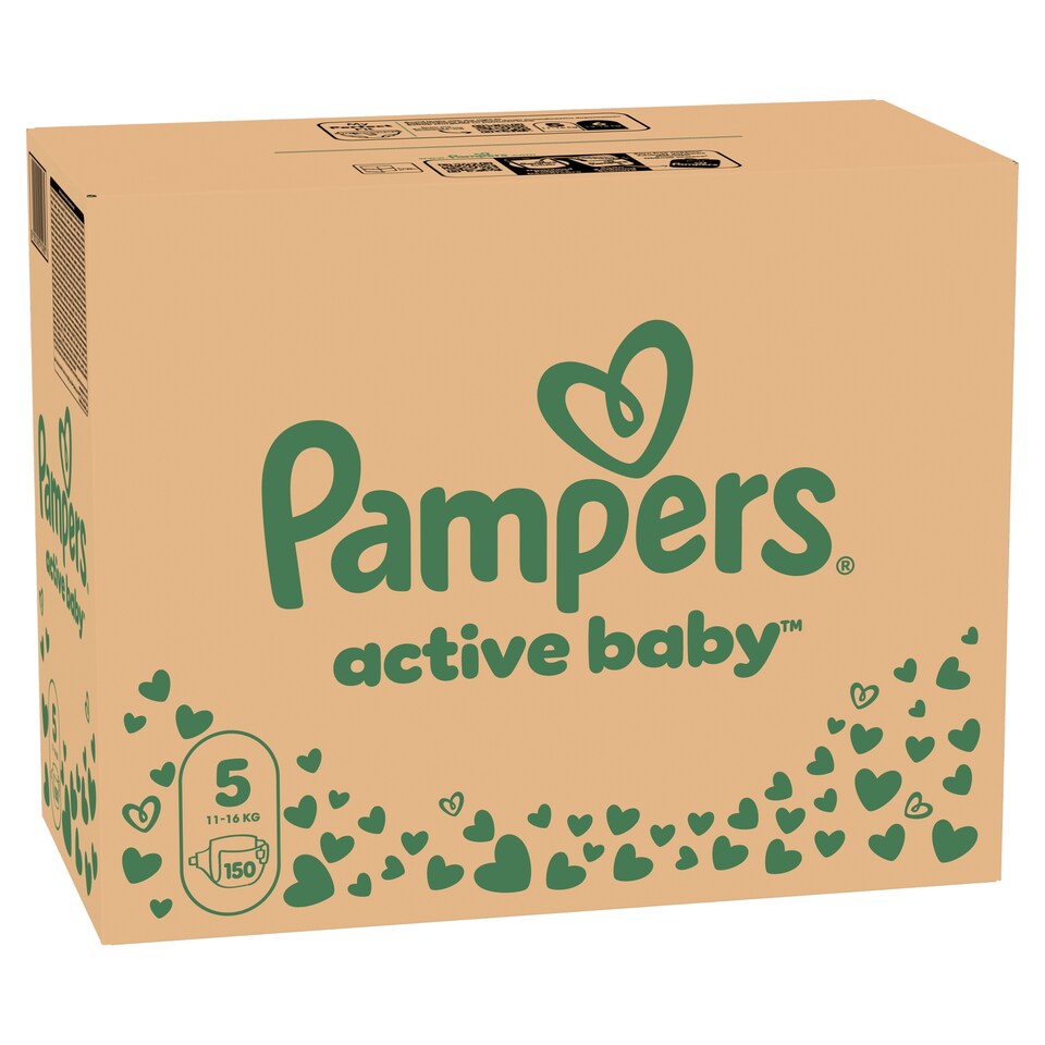 obrázok 1 z Pampers Active Baby veľkosť 5, 150 plienok, 11kg-16kg