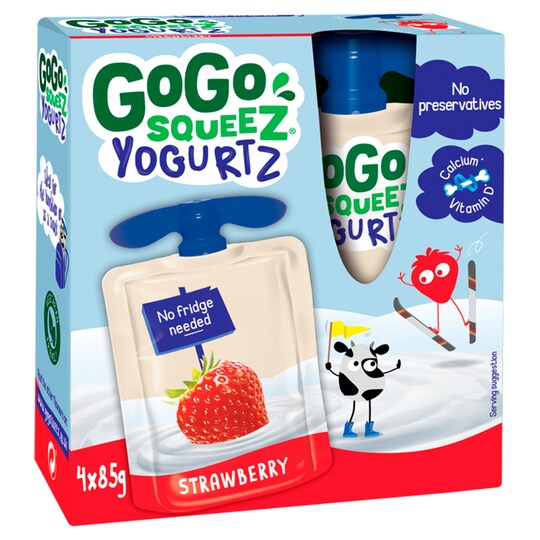image 1 of Gogo Squeez Yogurt Snack Strawberry 4X85g