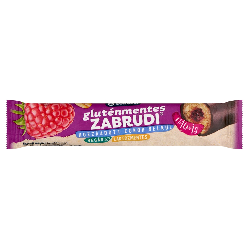 Cornexi gluténmentes málnás zabrudi édesítőszerrel, hozzáadott cukor nélkül 30 g