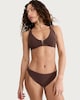 image 3 of F&F Textured V Bar Bikini Top in Chocolate