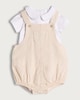 image 1 of F&F Baby 2-Piece Romper and Bodysuit Set in Cream