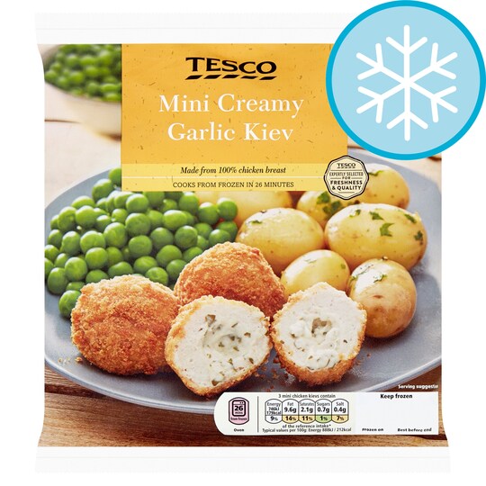 Tesco Mini Creamy Garlic Kievs 390G Tesco Groceries