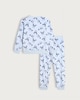 image 2 of F&F Girls Minky Textured Panda Print Pyjama Set in Blue