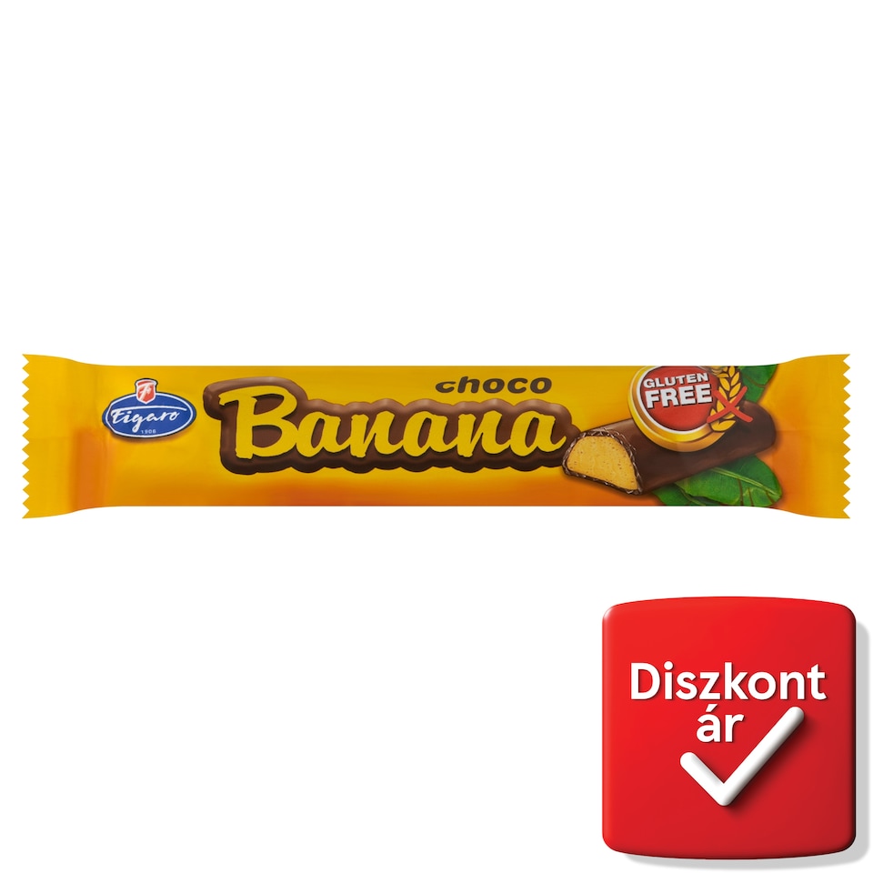 Figaro étcsokoládéval bevont banános habos zselé szelet 20 g  1. kép