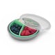 image 3 of Melii 3 Compartment Spin Snack Container Assorted Colours