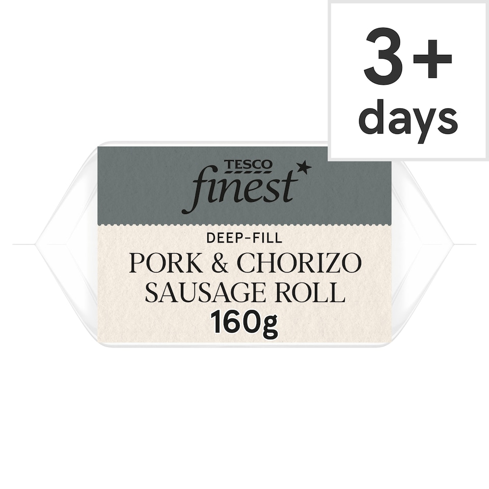 Tesco Finest British Pork & Chorizo Sausage Roll 160g