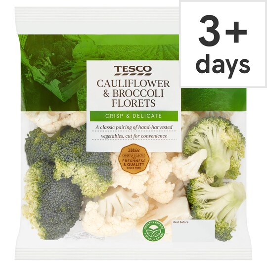 Tesco Cauliflower & Brocolli Florets 400G (M) Tesco Groceries