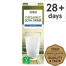 Tesco Organic Longlife Soya Drink Sweetened 1Ltr