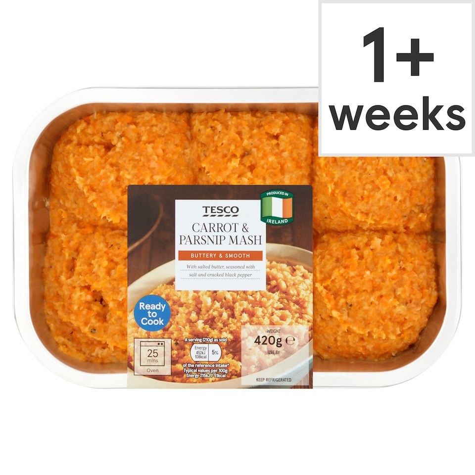 Tescocarrot And Parsnip Mash Balls 420G