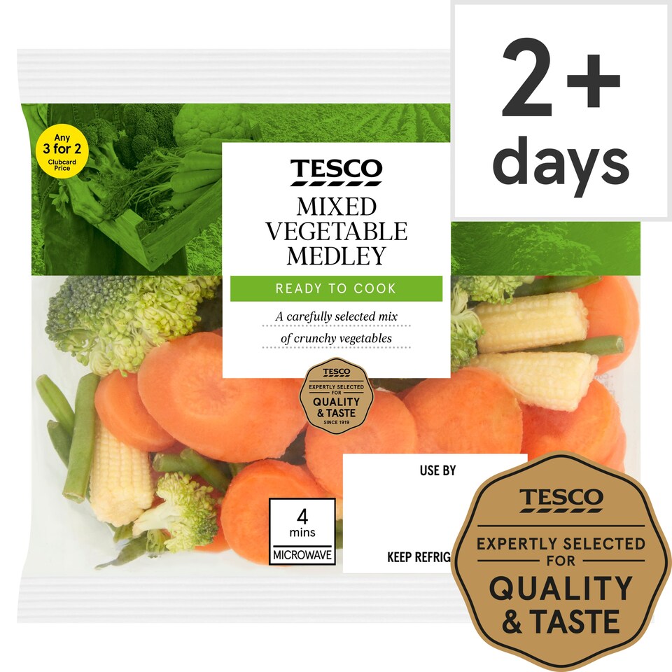Tesco Mixed Vegetables 225G Tesco Groceries