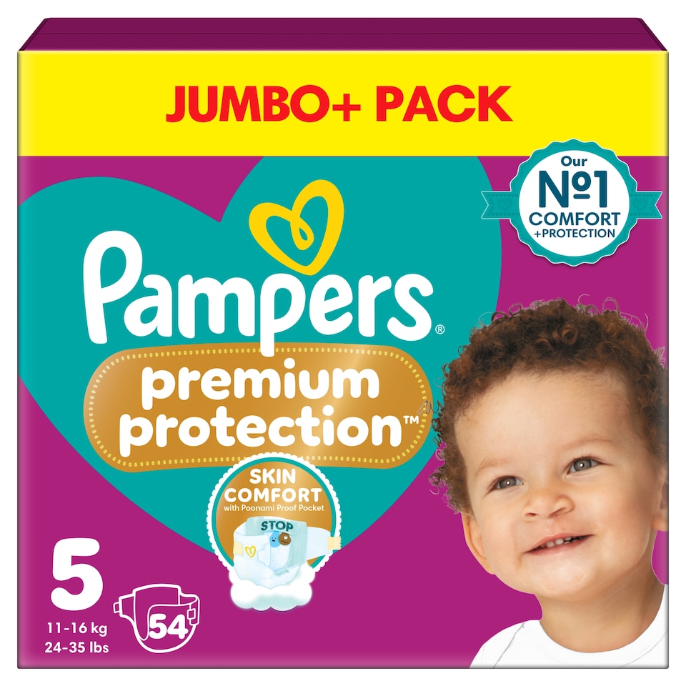 image 1 of Pampers Premium Protection Size 5 54 Nappies
