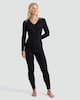 image 2 of F&F Ribbed Soft Touch Thermal Leggings in Black